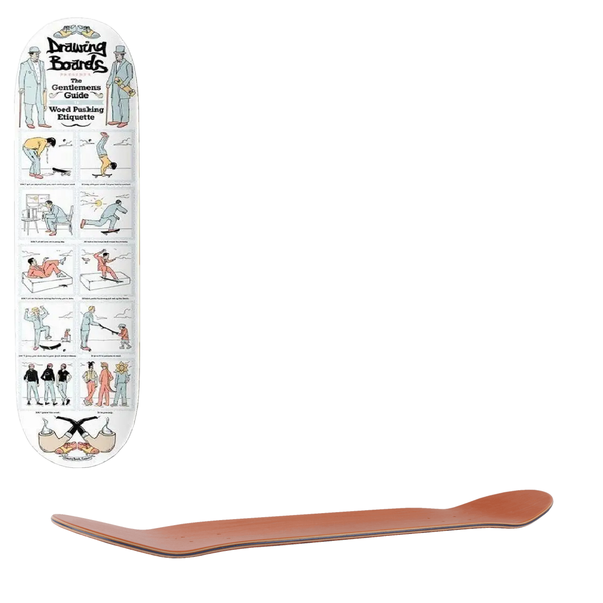 Drawing Boards Gent Skateboard Deck - 8"