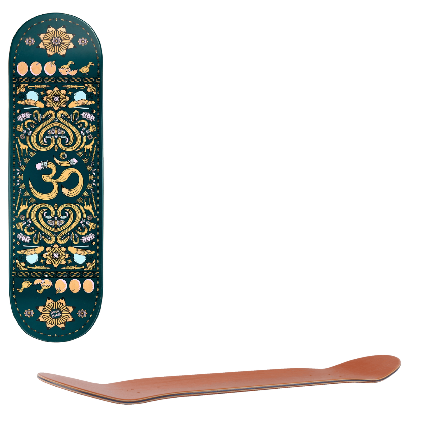 Drawing Boards Positive Patterns Skateboard Deck - OM - 8''