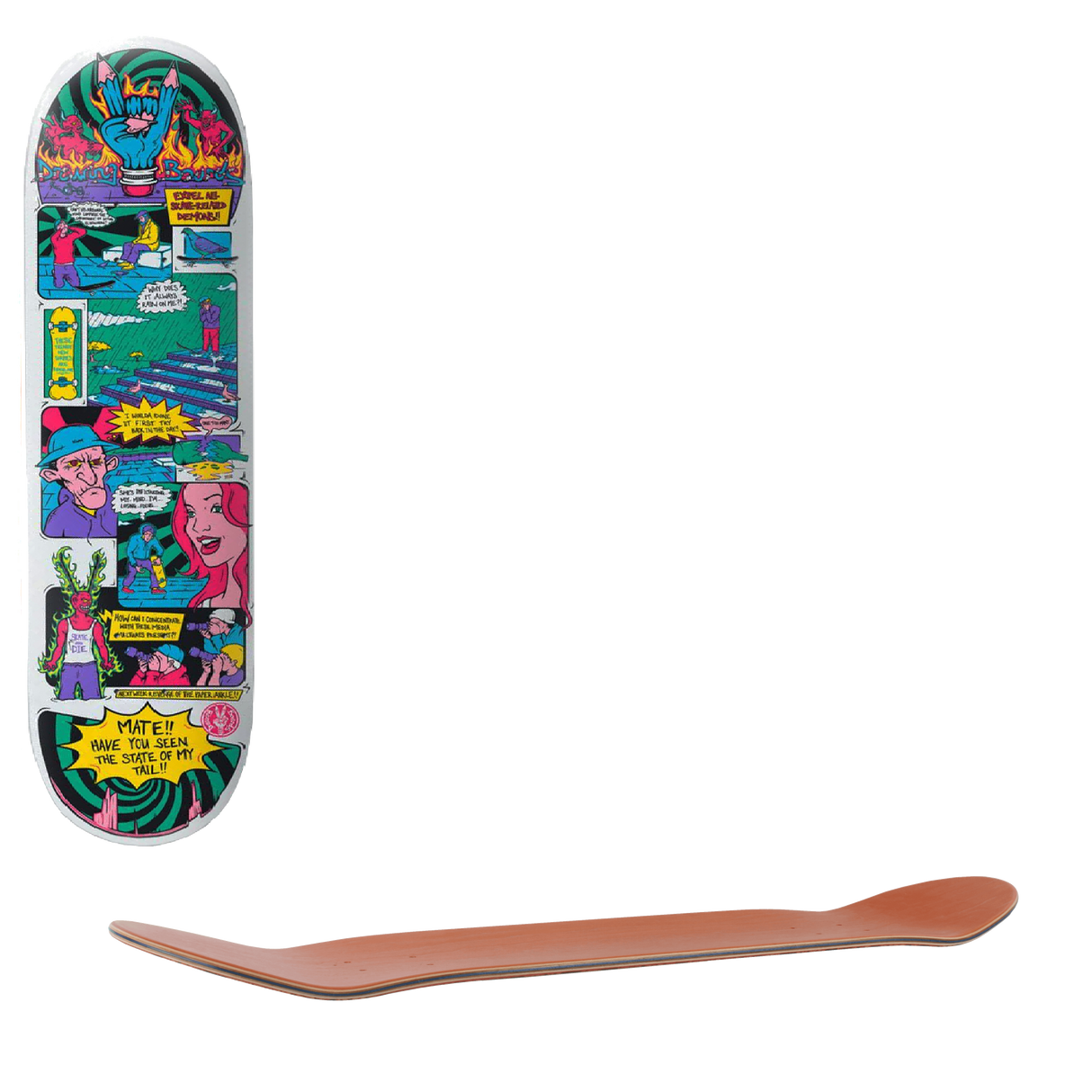 Drawing Boards Demons Skateboard Deck 7.75''