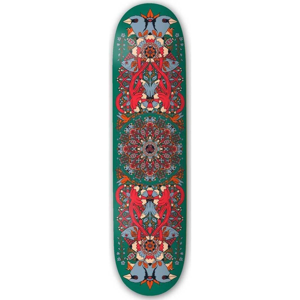 Drawing Boards Mandala Skateboard Deck - Green 7.75''