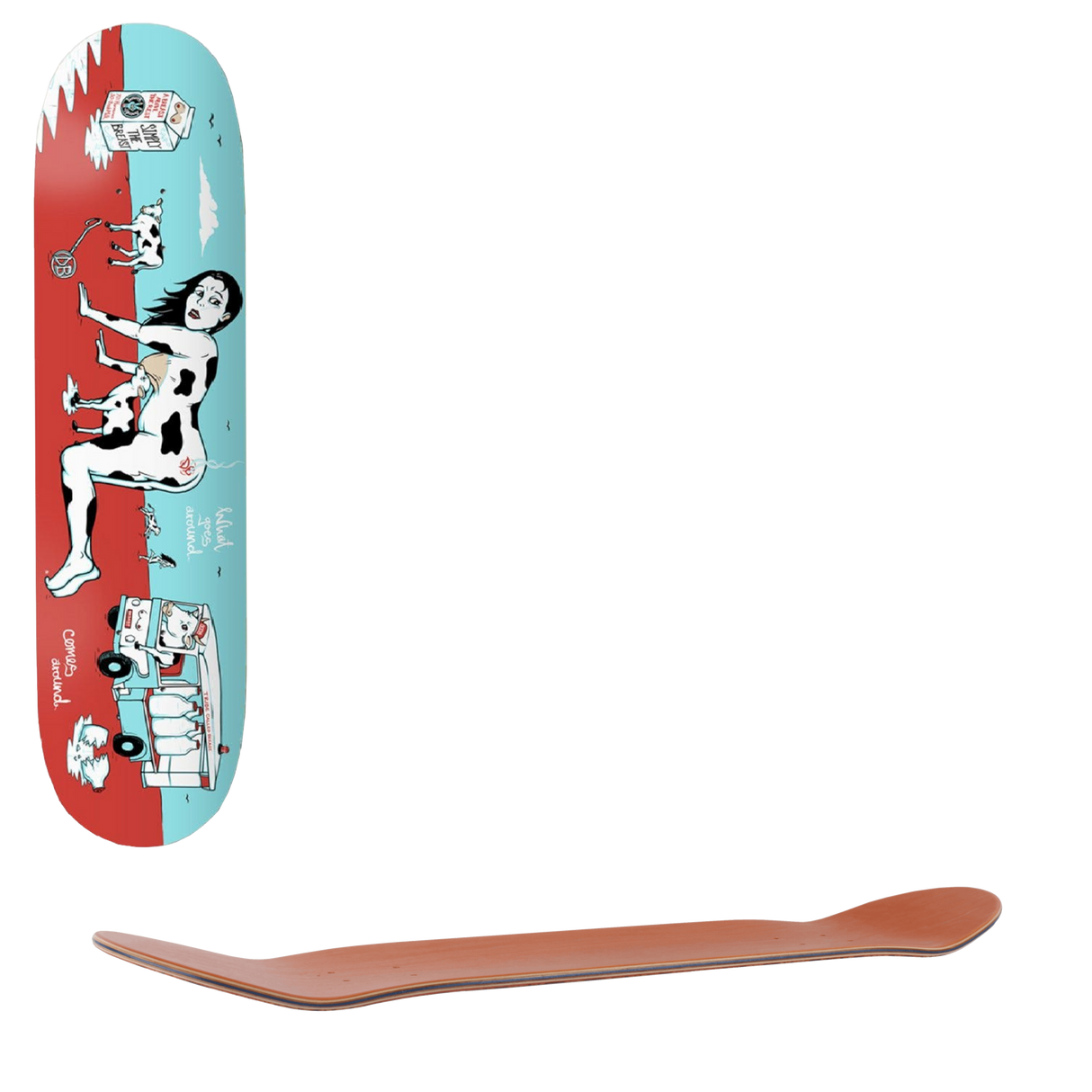 Drawing Boards Milk Skateboard Deck - 8.1''