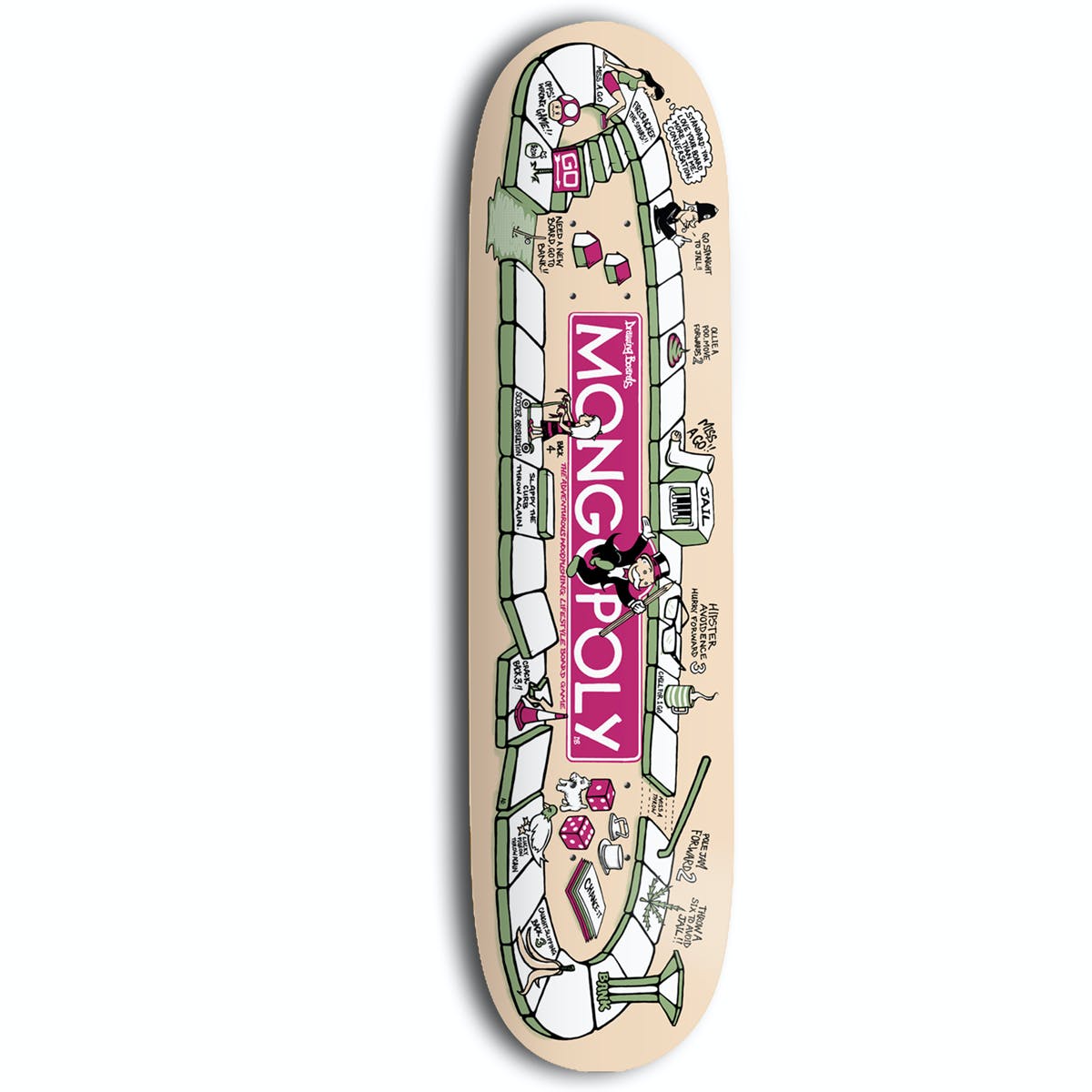 Drawing Boards Mongopoly Skateboard Deck - 8.5''