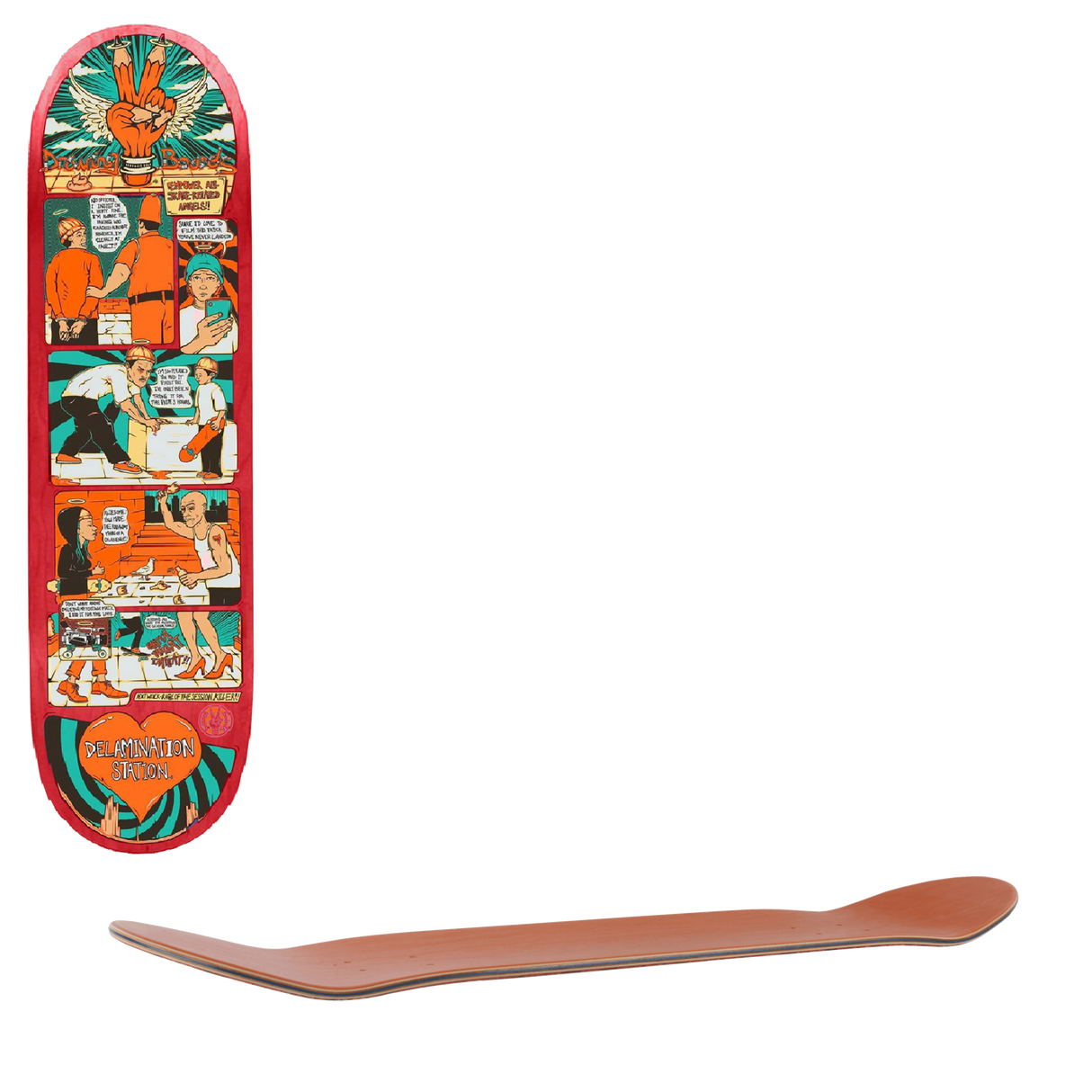 Drawing Boards New Angel Skateboard Deck 8.0''