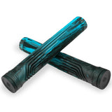 Drone Acolyte 180mm Scooter Grips - Black/Cyan Marble