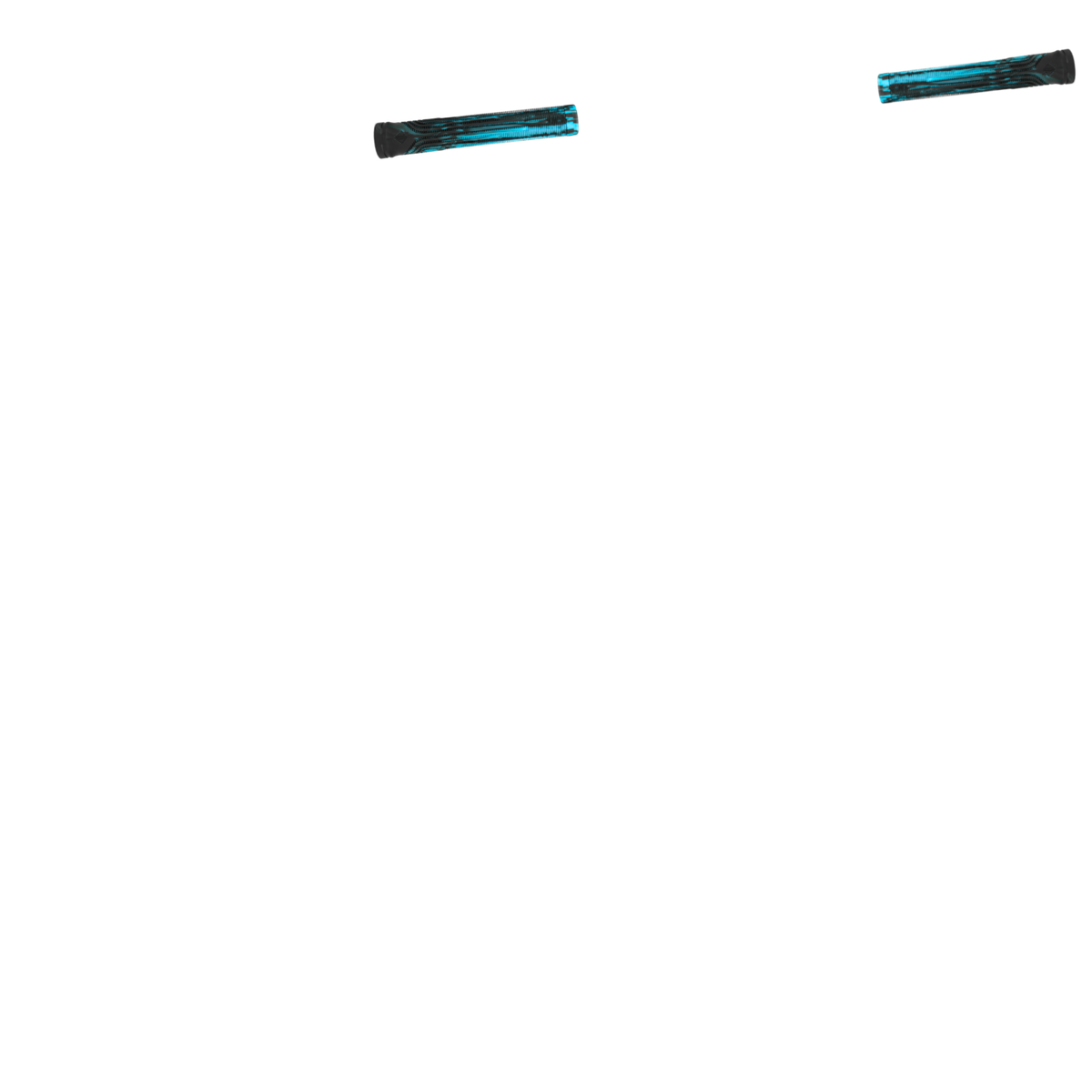 Drone Acolyte 180mm Scooter Grips - Black/Cyan Marble