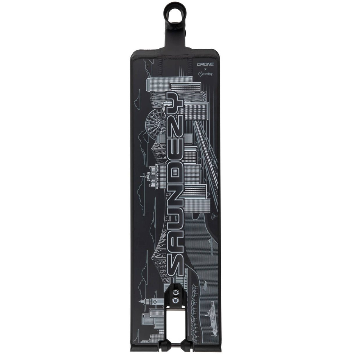 Drone Saundezy Signature Scooter Deck - Black 22" x 6"