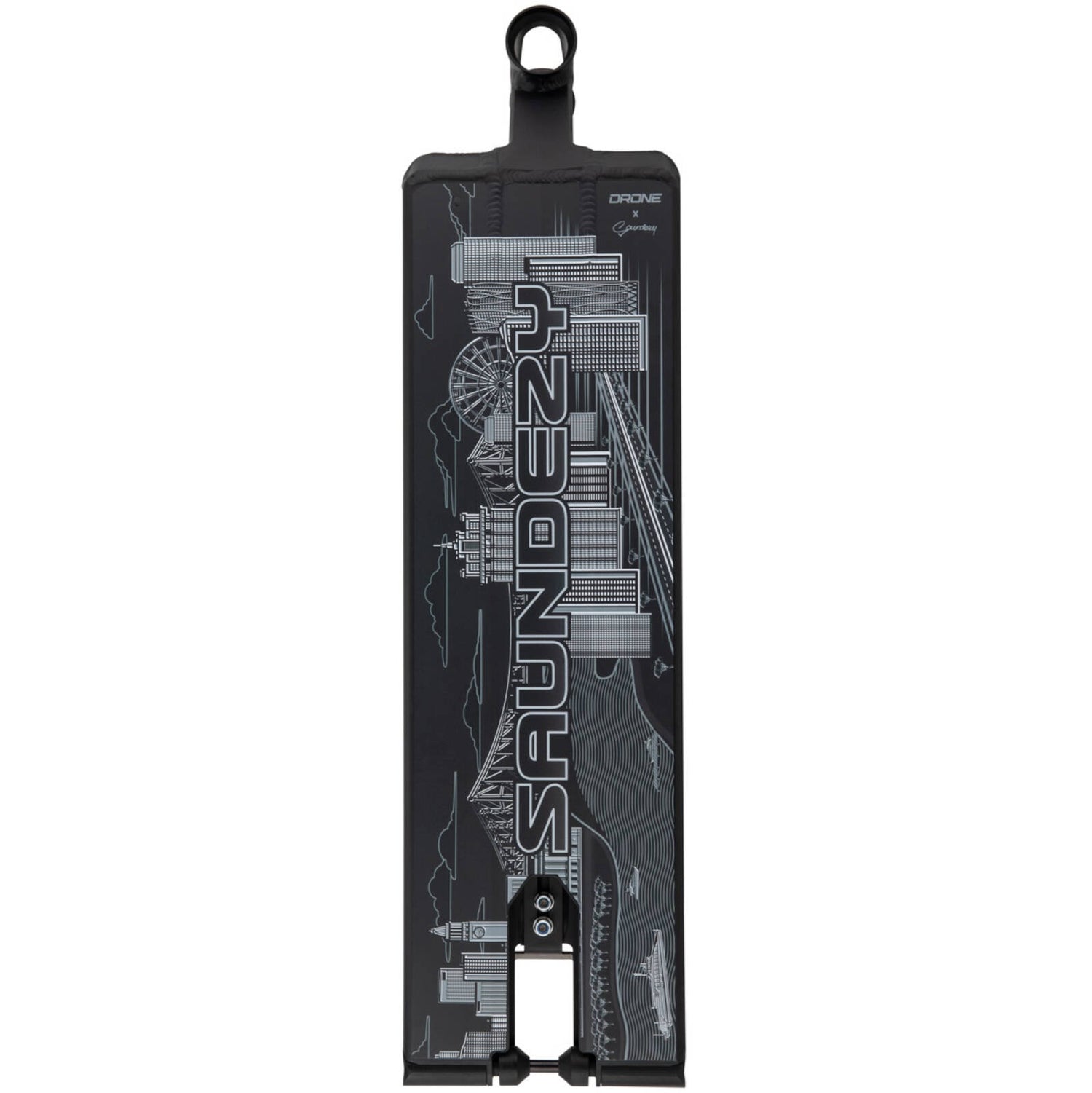 Drone Saundezy Signature Scooter Deck - Black 23" x 6.5"