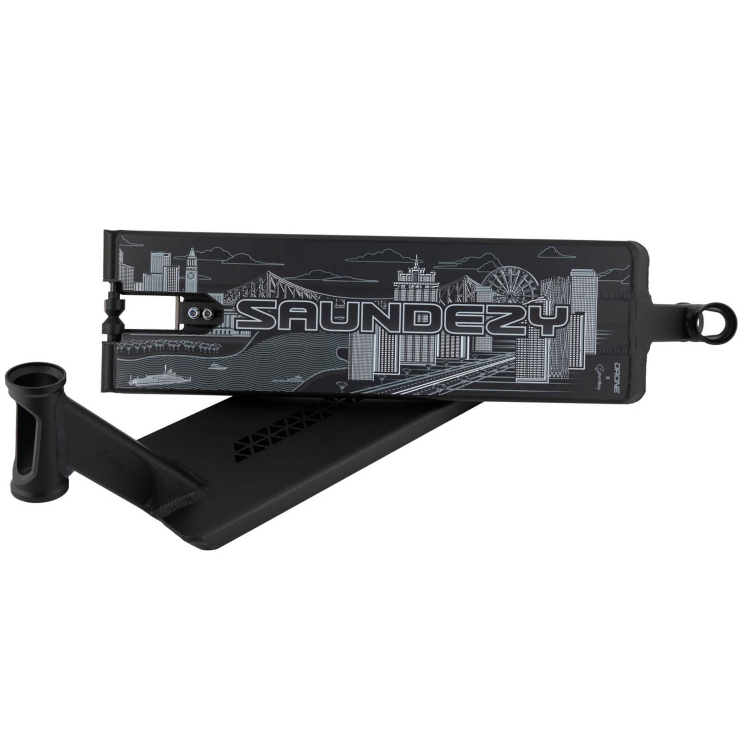 Drone Saundezy Signature Scooter Deck - Black 22" x 6.5"