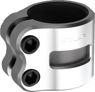 Drone Solar Double Collar Scooter Clamp - Silver