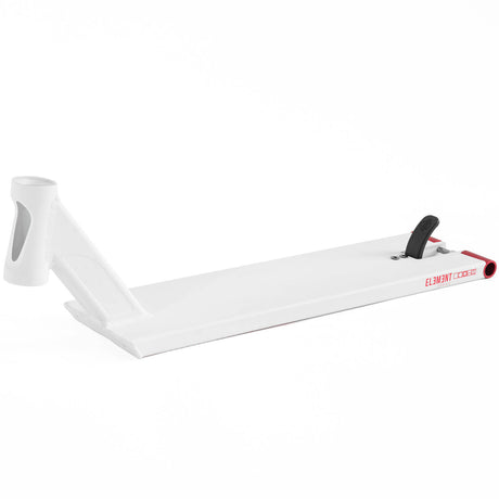 Drone Element Scooter Deck - All White/Red Pegs 22" x 5.5"
