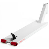 Drone Element Scooter Deck - All White/Red Pegs 22" x 5.5"