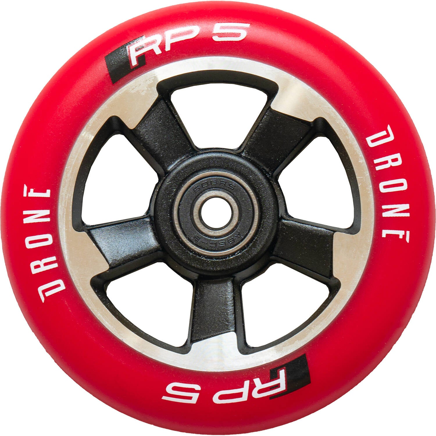 Drone RP5 Scooter Wheel 110mm - Black Core/Red PU