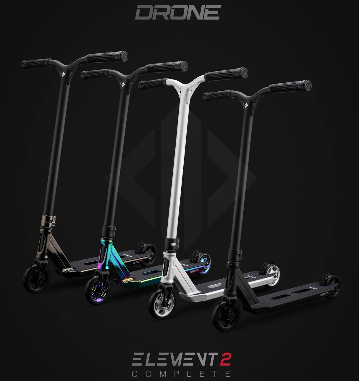 Drone Element 2 Feather-Light Stunt Scooter - Black