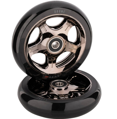 Drone Luxe 3 Dual-Core Feather-Light 110mm Scooter Wheel - Smoked Chrome