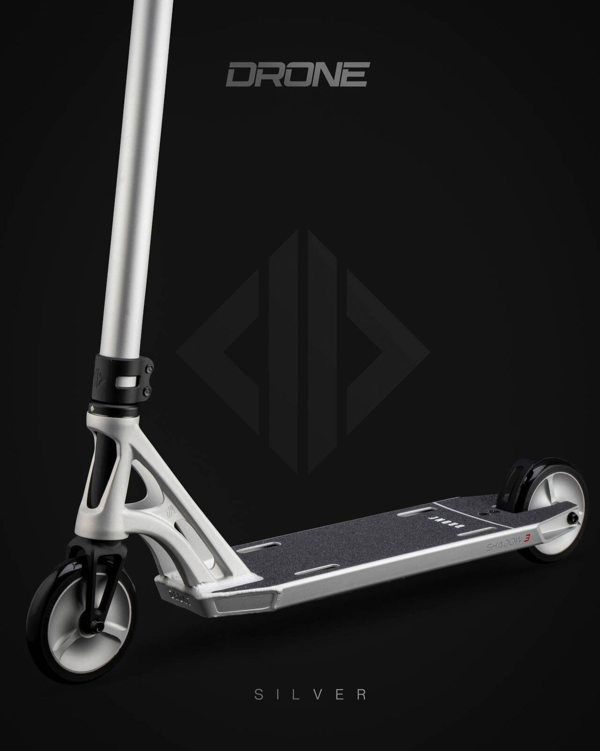 Drone Shadow 3 Feather-Light Stunt Scooter - Silver Anodised