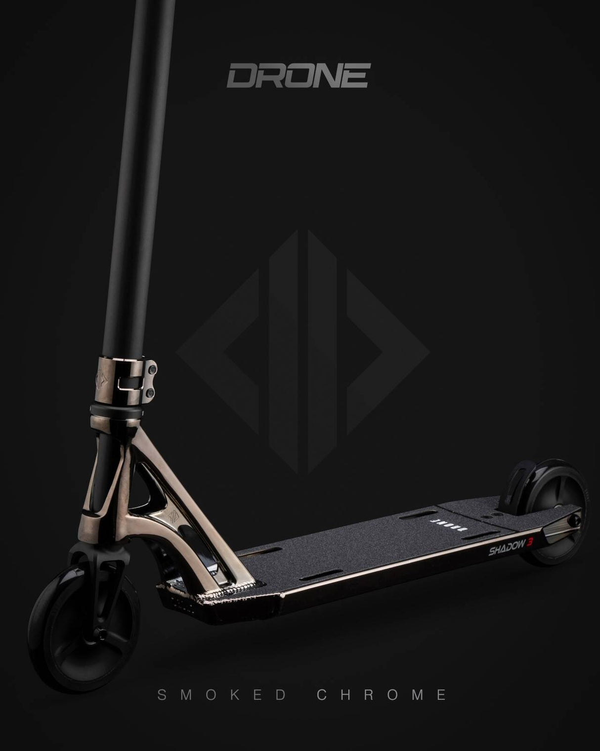 Drone Shadow 3 Feather-Light Stunt Scooter - Smoked Chrome