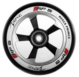 Drone RP5 110mm Scooter Wheel - Black/Chrome/White Wall