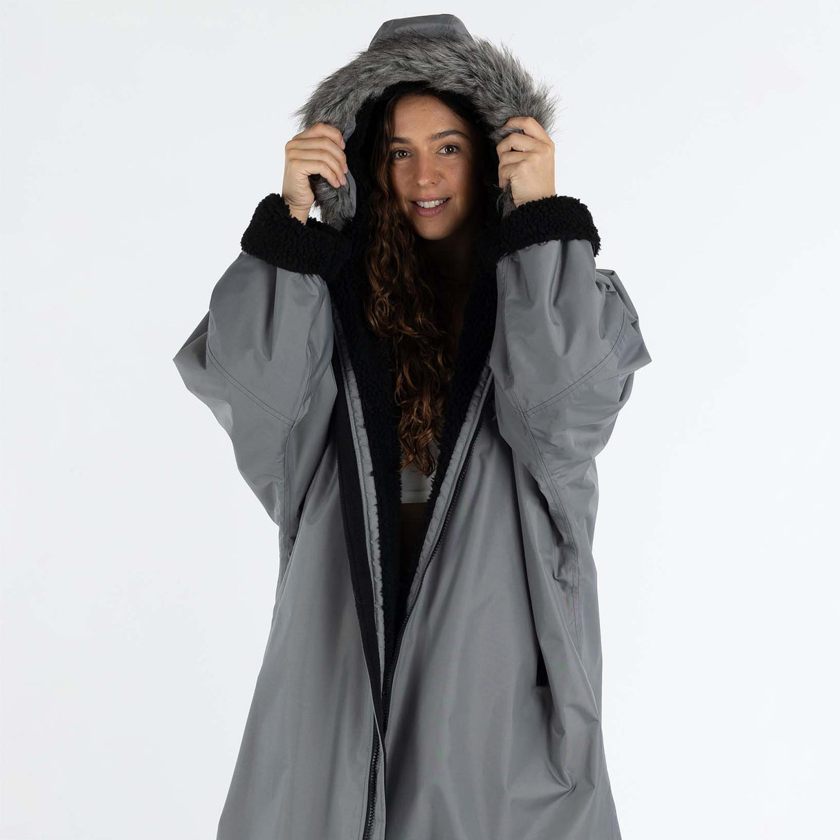 Dryrobe Alpine Adults Advance Long Sleeve Changing Robe - Charcoal