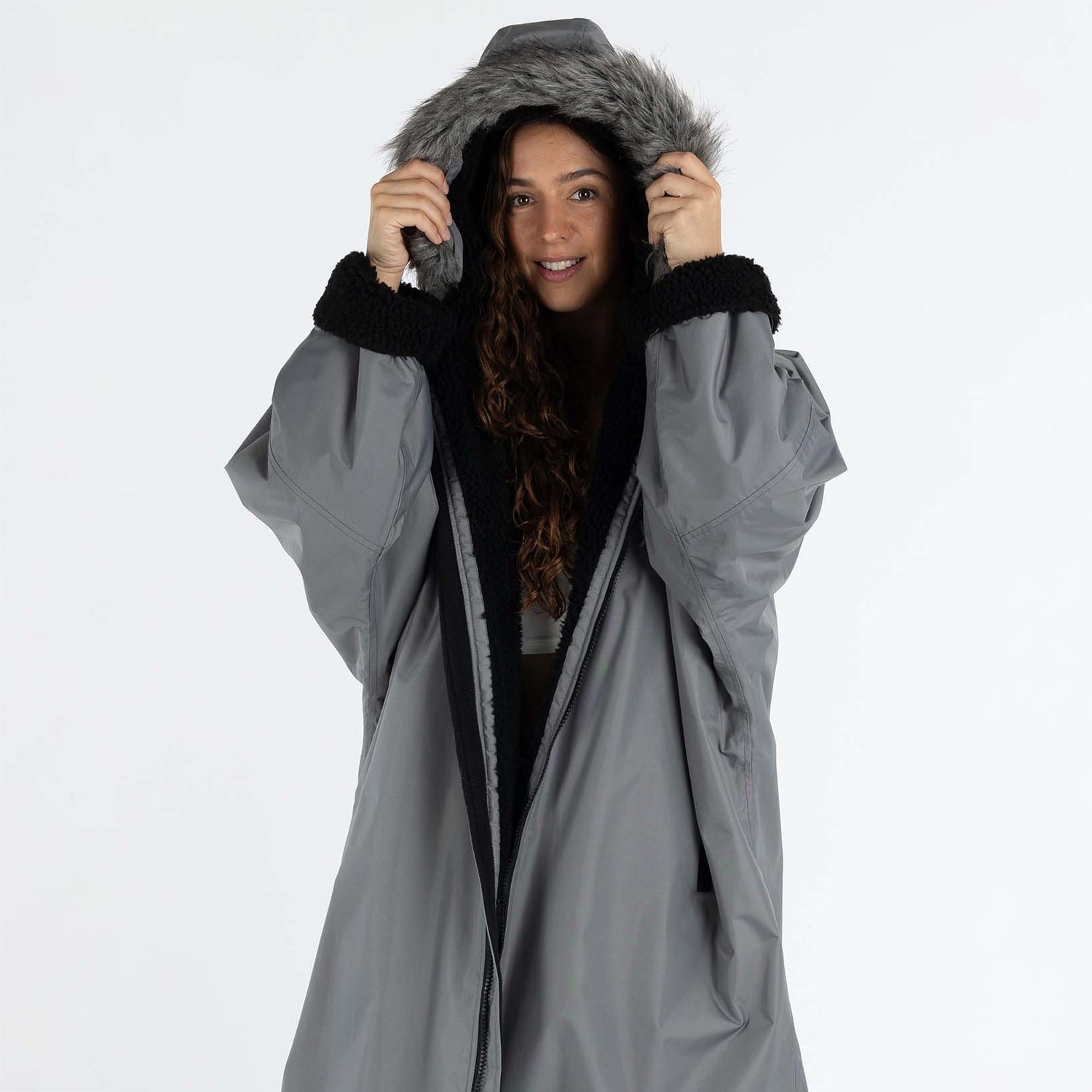 Dryrobe Alpine Adults Advance Long Sleeve Changing Robe - Charcoal