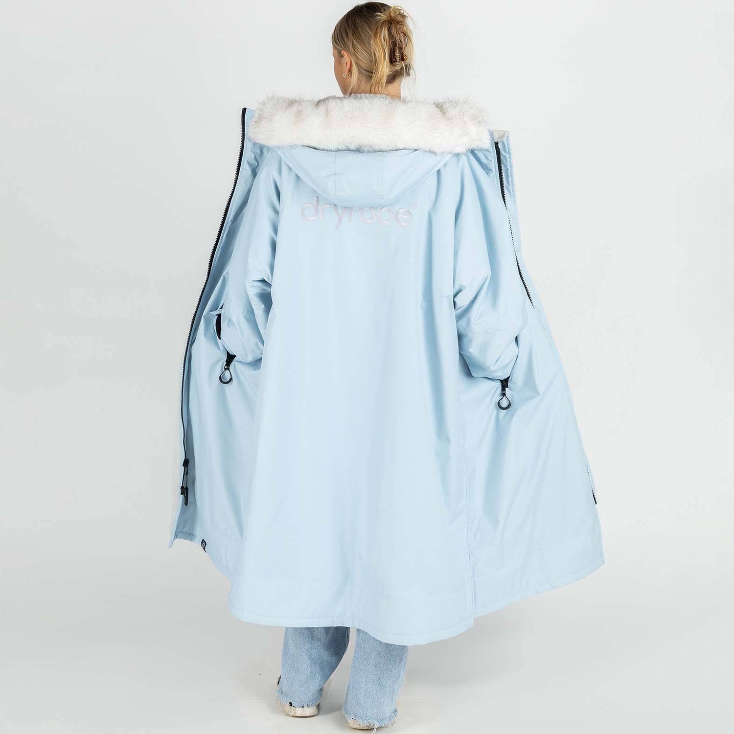 Dryrobe Alpine Adults Advance Long Sleeve Changing Robe - Ice Blue