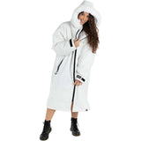 Dryrobe Alpine Adults Advance Long Sleeve Changing Robe - White/Grey