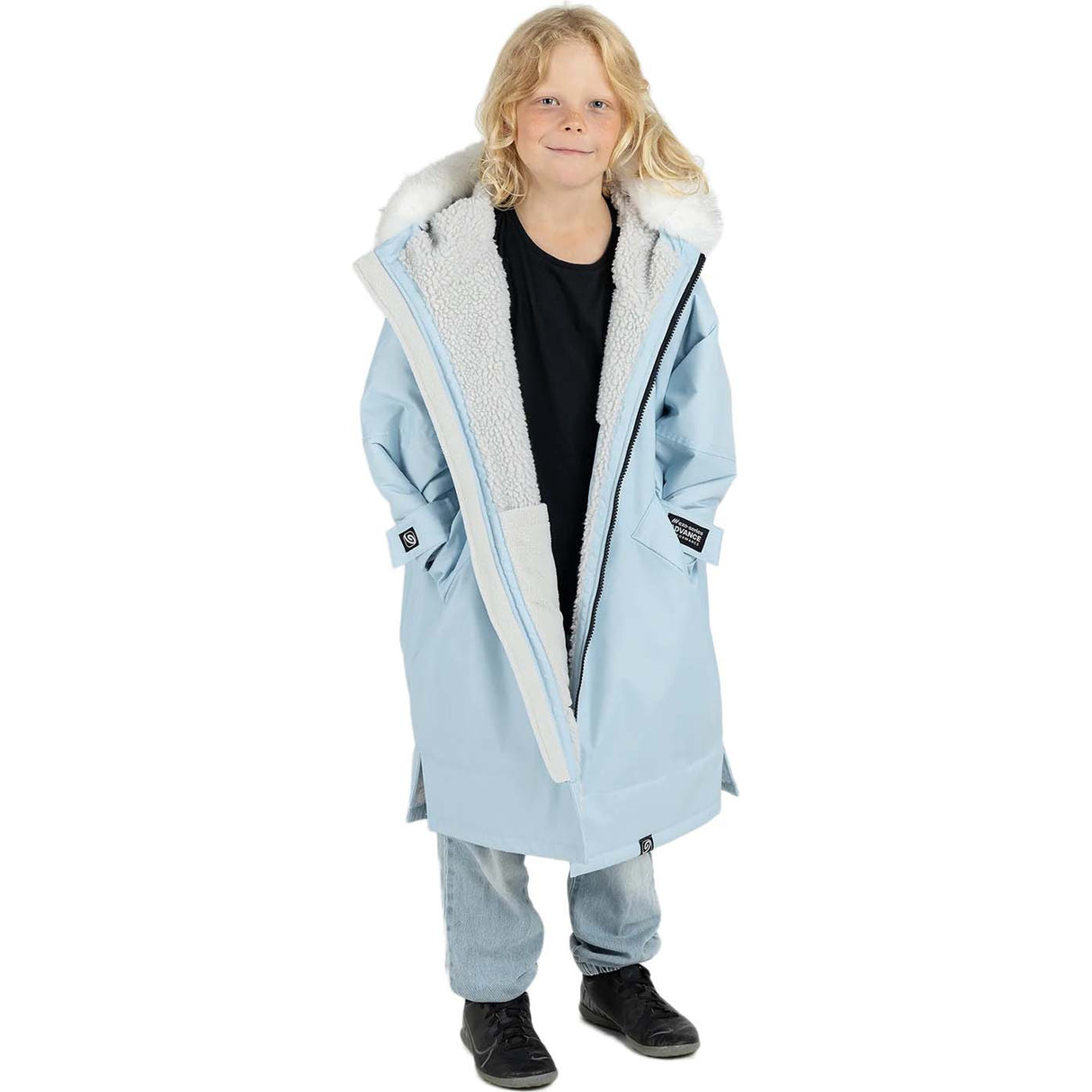 Dryrobe Kids Advance Long Sleeve Changing Robe - Ice Blue