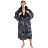 Dryrobe Advance Long Sleeve V3 Changing Robe - Black/Camoflage/Black