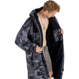 Dryrobe Advance Long Sleeve V3 Changing Robe - Black/Camoflage/Black