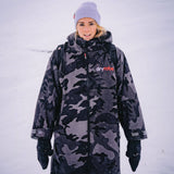 Dryrobe Advance Long Sleeve V3 Changing Robe - Black/Camoflage/Black