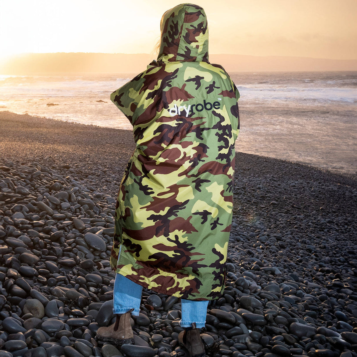 Dryrobe Advance Long Sleeve V3 Changing Robe - Camoflage/Grey