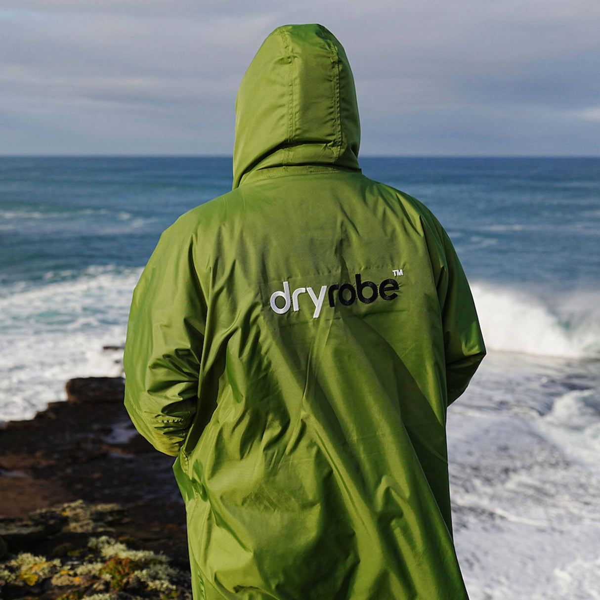 Dryrobe Advance Long Sleeve V3 Changing Robe - Dark Green/Black