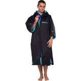 Dryrobe Advance Short Sleeve V3 Changing Robe - Black/Blue