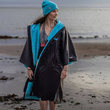 Dryrobe Advance Short Sleeve V3 Changing Robe - Black/Blue