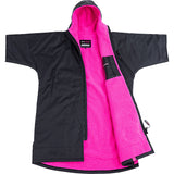 Dryrobe Advance Short Sleeve V3 Changing Robe - Black/Pink