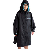 Dryrobe Advance Kids Long Sleeve V3 Changing Robe - Black/Blue