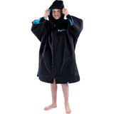 Dryrobe Advance Kids Short Sleeve V3 Changing Robe - Black/Blue
