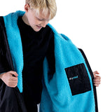 Dryrobe Advance Kids Short Sleeve V3 Changing Robe - Black/Blue
