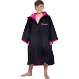 Dryrobe Advance Kids Short Sleeve V3 Changing Robe - Black/Pink