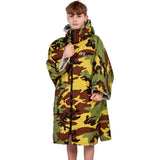 Dryrobe Advance Kids Short Sleeve V3 Changing Robe - Camoflage/Grey