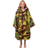 Dryrobe Advance Kids Short Sleeve V3 Changing Robe - Camoflage/Grey
