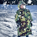 Dryrobe Advance Kids Short Sleeve V3 Changing Robe - Camoflage/Grey