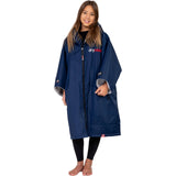 Dryrobe Advance Kids Short Sleeve V3 Changing Robe - Navy Blue/Grey