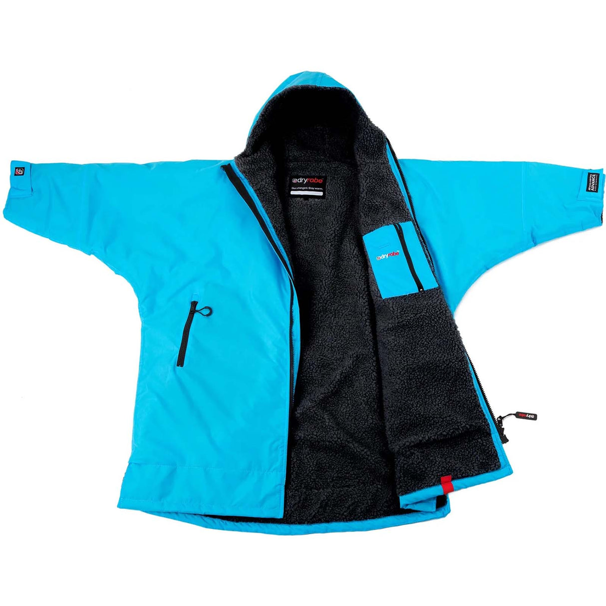 Dryrobe Advance Kids Long Sleeve Changing Robe - Cobalt Blue/Black