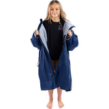 Dryrobe Advance Kids Long  Sleeve V3 Changing Robe - Navy Blue/Grey
