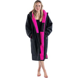 Dryrobe Advance Long Sleeve Changing Robe - Black/Pink