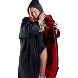 Dryrobe Advance Long Sleeve Changing Robe - Black/Red