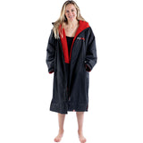Dryrobe Advance Long Sleeve Changing Robe - Black/Red