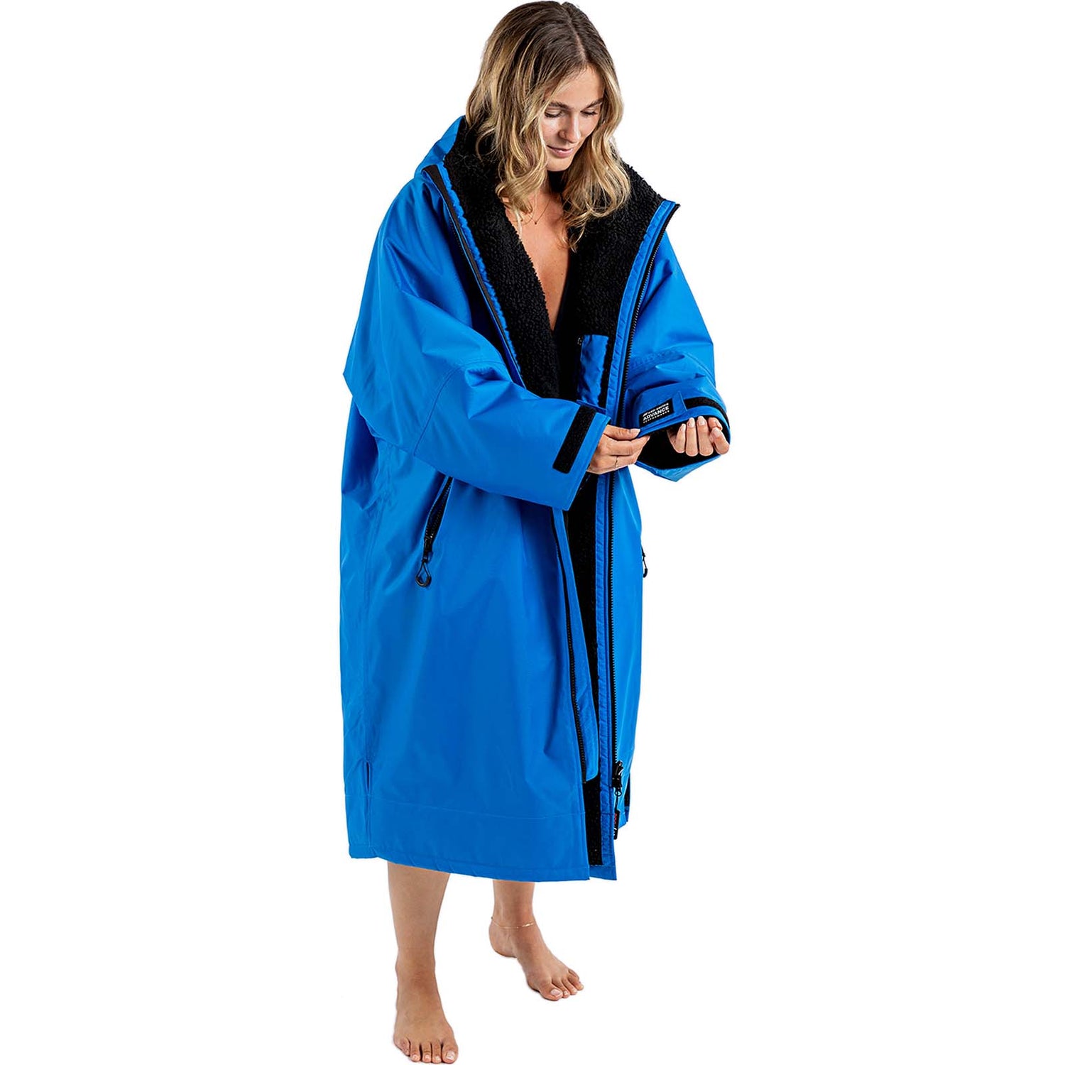 Dryrobe Advance Long Sleeve Changing Robe - Cobalt Blue/Black