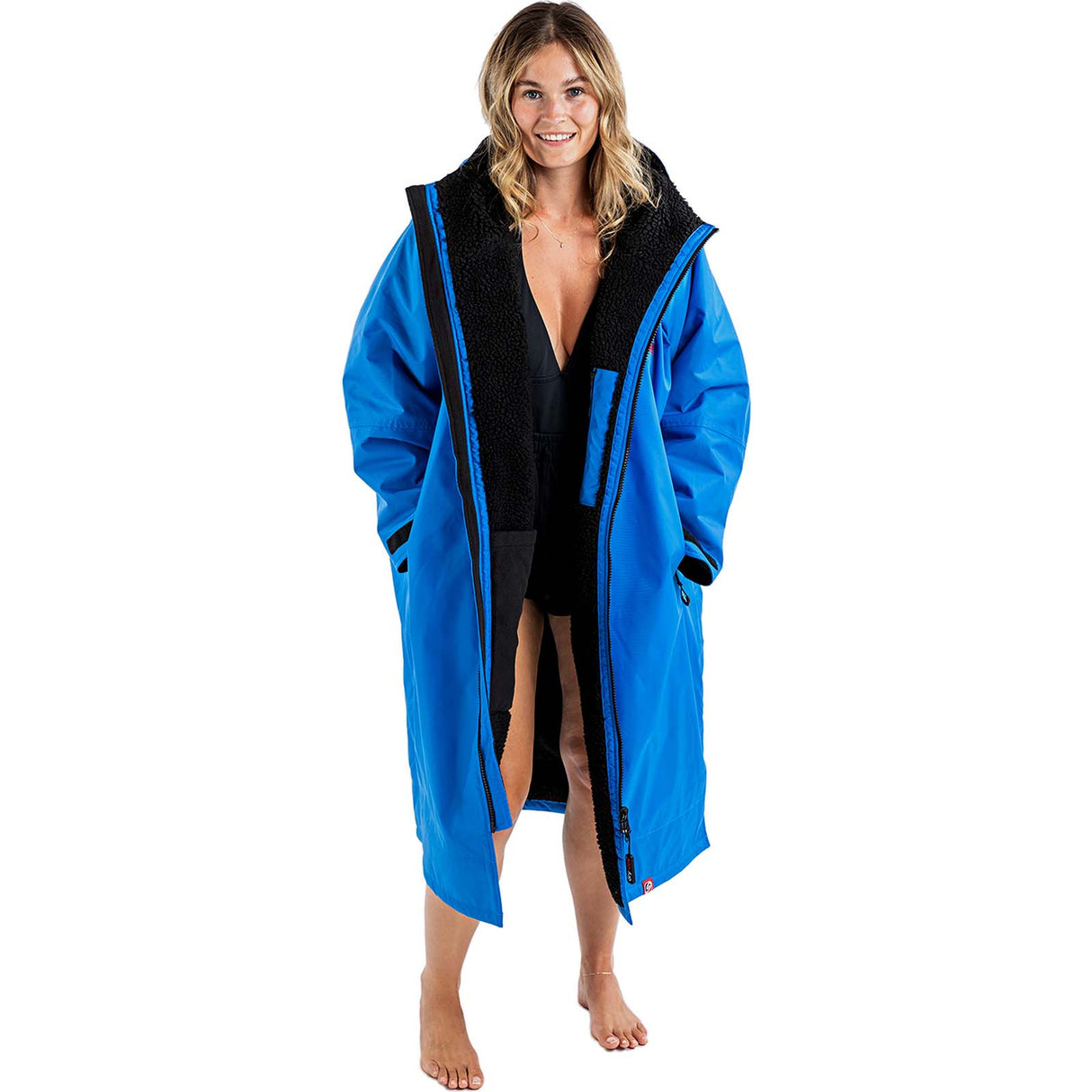Dryrobe Advance Long Sleeve Changing Robe - Cobalt Blue/Black