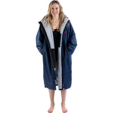 Dryrobe Advance Long Sleeve V3 Changing Robe - Navy Blue/Grey